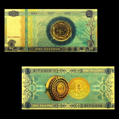 1 Dollar Bit. Banknote - vergoldet / Folie + Zertifikat(CM17092565)