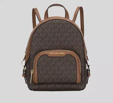 Michael Kors Jaycee Extra klein Unterschrift Logo Rucksack 35T2G8TB1B Braun