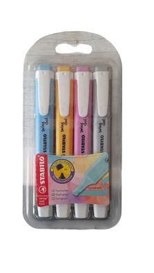 Textmarker Swing Cool 4er Etui Stabilo pastell