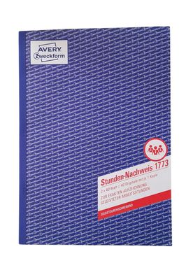 Stunden-Nachweis 1773 Avery