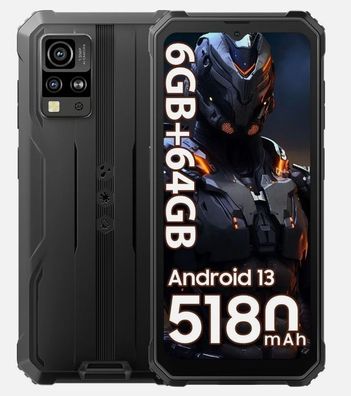 Blackview BV4800 - Outdoor Handy 6,5", 6 GB RAM, 64 GB ROM, Black, Android 13