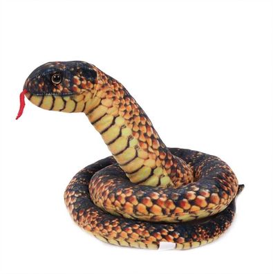 Plüschtier Schlange 120 cm, Kuscheltiere Stofftiere Schlangen Reptilien schwarz gelb