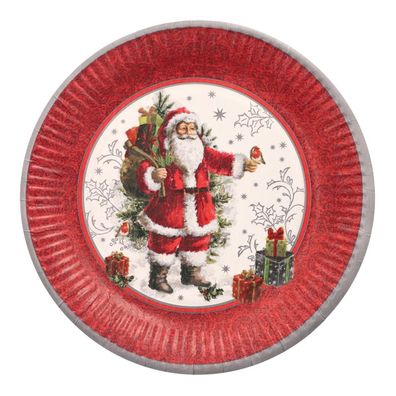 Papstar 88831 10 Pappteller HoHoHo Ø 23,0 cm