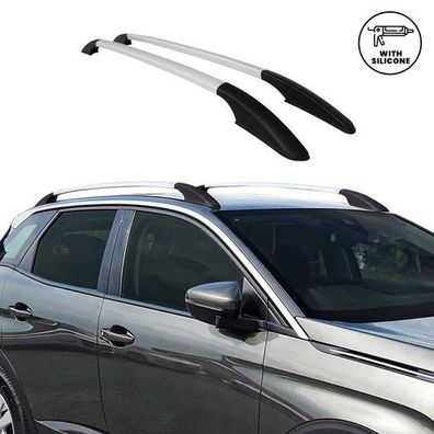 Aluminium Dachreling Relingträger für Dacia Sandero 2008-2012 Silber 2x