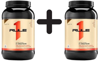 2 x Rule One R1 Protein Naturally Flavored, Chocolate Fudge - 902g
