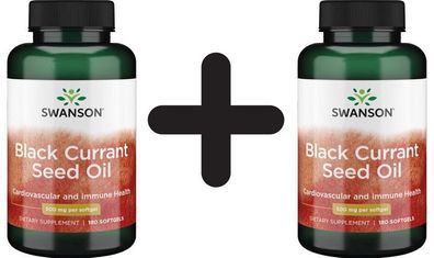 2 x Swanson Black Currant Seed Oil, 500mg - 180 softgels