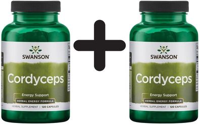 2 x Swanson Cordyceps, 600mg - 120 caps