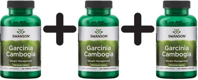 3 x Swanson Garcinia Cambogia, 250mg - 120 vcaps