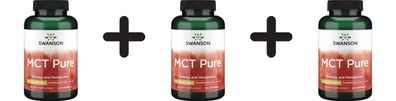 3 x Swanson MCT Pure, 1000mg - 90 softgels
