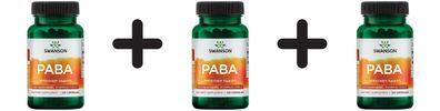 3 x Swanson PABA, 500mg - 120 caps