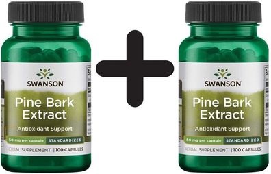 2 x Swanson Pine Bark Extract, 50mg - 100 caps