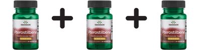 3 x Swanson Pterostilbene, 50mg - 30 vcaps