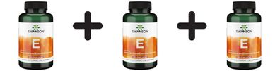 3 x Swanson Vitamin E, 1000 IU - 60 softgels