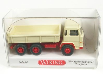 Magirus Frontlenker Flachpritschenkipper (hellelfenbein) 1963-1973 1:87 Wiking