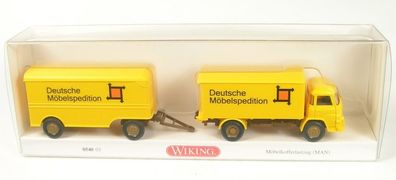 MAN Möbelkofferlastzug Deutsche Möbelspedition 1:87 Wiking