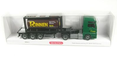 MAN TGX Euro 6c Tankcontainersattelzug 20' Rinnen 1:87 Wiking
