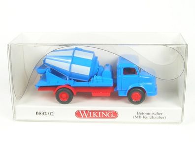 Mercedes-Benz Kurzhauber Betonmischer (blau / / /iss) 1:87 - Wiking