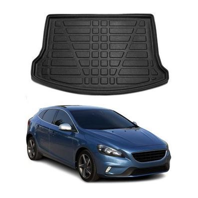 Kofferraumwanne Laderaumwanne für Volvo V40 2012-2019 Gummi TPE Schwarz