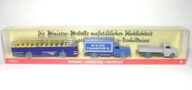 Set WIKING-VERKEHRS-MODELLE No.1 - Mercedes L 5000, Ford 2500, Büssing Trambus