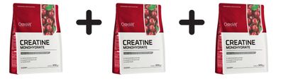 3 x OstroVit Creatine Monohydrate, Cherry - 300g