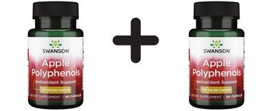 2 x Swanson Maximum Strength Apple Polyphenols, 125mg - 60 caps