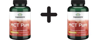 2 x Swanson MCT Pure, 1000mg - 90 softgels