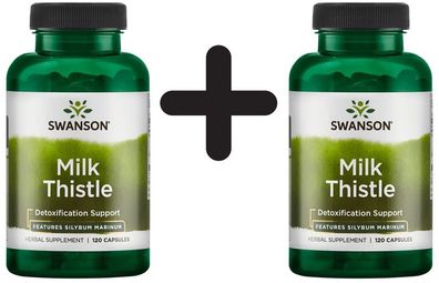 2 x Swanson Milk Thistle (Standardized), 250mg - 120 caps