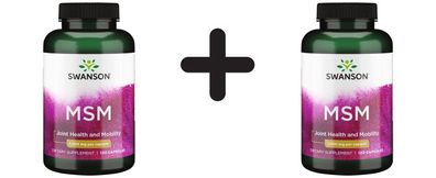 2 x Swanson MSM Methylsulfonylmethane, 1000mg - 120 caps