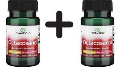 2 x Swanson Octacosanol, Maximum-Strength 20mg - 30 caps