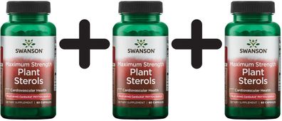 3 x Swanson Plant Sterols CardioAid, Maximum Strength - 60 caps