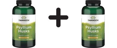 2 x Swanson Psyllium Husks, 610mg - 300 caps