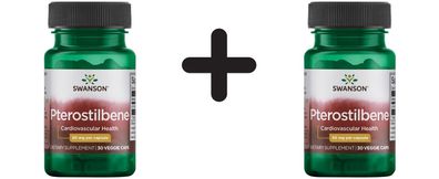 2 x Swanson Pterostilbene, 50mg - 30 vcaps