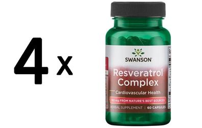 4 x Swanson Resveratrol Complex - 60 caps