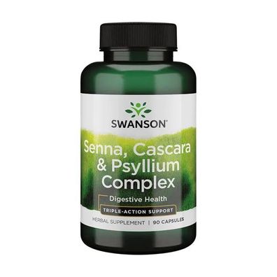 Senna Psyllium Cascara Complex - 90 caps