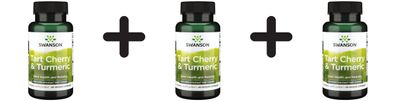 3 x Swanson Tart Cherry & Turmeric - 60 vcaps