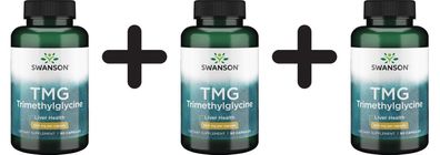 3 x Swanson TMG (Trimethylglycine), 500mg - 90 caps