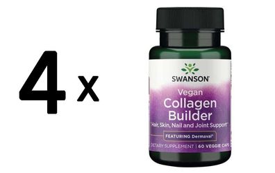 4 x Swanson Vegan Collagen Builder - 60 vcaps