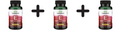 3 x Swanson Vitamin E & Selenium - 90 softgels