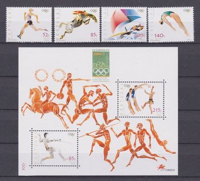 Portugal 2000 postfrisch MiNr. 2455-2458 + Block 164 Olympische Sommerspiele, Sydney