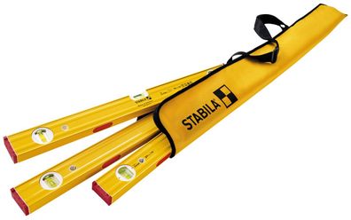 Stabila Wasserwagen PRO SET 30 cm + 60 cm + 120 cm Type 80 ASM mit Tasche