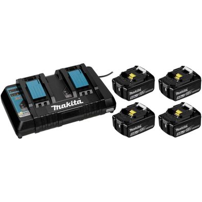 Makita PowerPack LXT - Batterieladegerät + Batterie 4 x - Li-Ion - 5 Ah - 90 Wh - 2 x