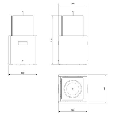 Bioethanol Kamin Freistehend TOWER MINI schwarz
