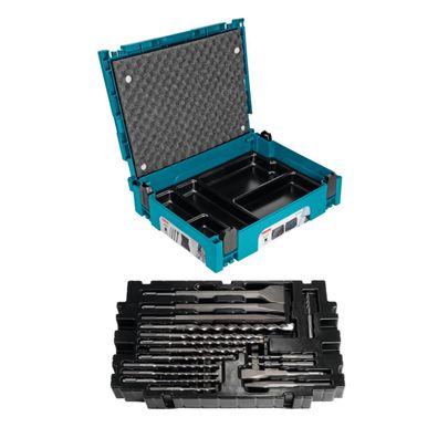 Makita SDS-PLUS Bohrer- und Meißelset im MAKPAC, 17 tlg. SDS-PLUS • Bohrer und Meißel
