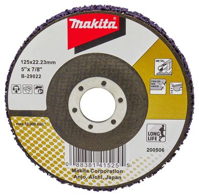 Makita Reinigungsscheibe Longlife 1 Stk. • 125 mm • 22,23 mm • Longlife • Lila • Glas