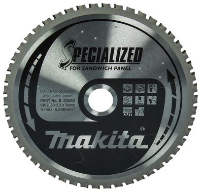 Makita Kreissägeblatt Specialized TCT T.C.T. • 235 x 30 mm • 50 Zähne • Sandwichplatt