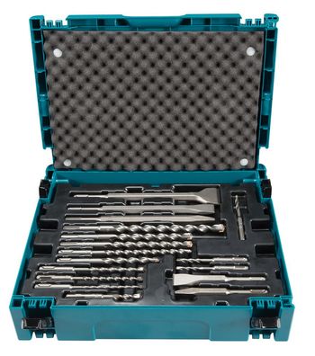 Makita SDS-PLUS Bohrer- und Meißelset im MAKPAC, 17 tlg. SDS-PLUS • Bohrer und Meißel