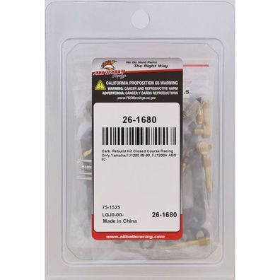 Carburetor Rebuild Kit Closed Course Racing Only Yamaha FJ1200 89-93, FJ1200A ABS 92