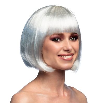 Perücke Cabaret Kurzhaar Bob mit Pony für Damen in kräftigen Farben für Kostüm-Party