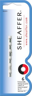 Sheaffer Raddiergummi Typ D 6 Stück