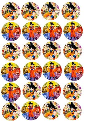 Dragon Ball Essbar 12 Muffin Zuckermasse Tortenbild Tortenaufleger